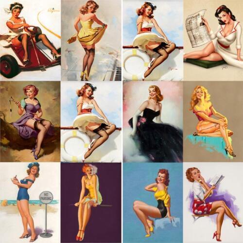 American Beauty Pinup Posters Vivid Color Good Quality Home Decoration free shipping