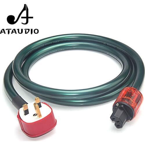ATAUDIO Hifi Power Cable with Gold-plated UK Plug UK Connection Power Cable for power filter, turntable, amplifier, CD player