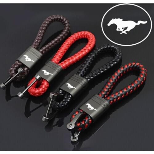 Car Key Chain leather keychain new metal Keychain Metal Alloy Buckle Waist For Ford Mustang GT SHELBY accessories