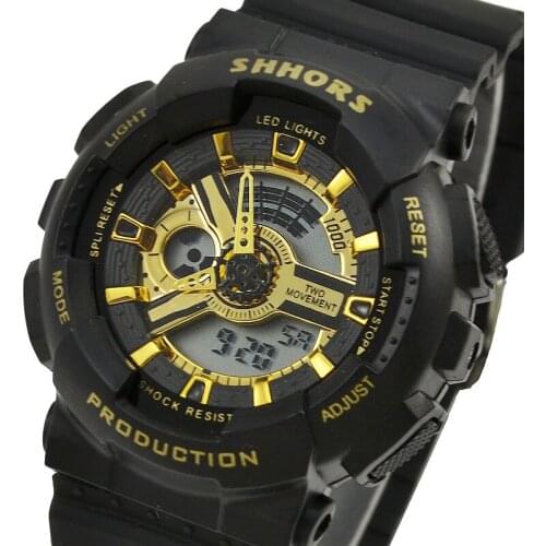 New Sports Watch Shhors Dual Display Fashion outdoor Mountaineering Multi-function New sports atch 30M Waterproof Students Watch