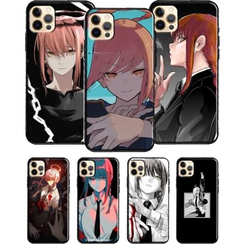 Makima Chainsaw Man Anime Phone Case For iPhone 11 Pro Max 12 Mini X XR XS Max 6S 7 8 Plus SE 2020 Soft TPU Cover