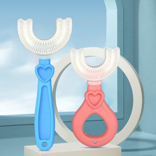Baby U Shape Toothbrush 360 Degree Teeth Clean Soft Fur Food Grade Material Children Toothbrush Kids Supplies for Daily