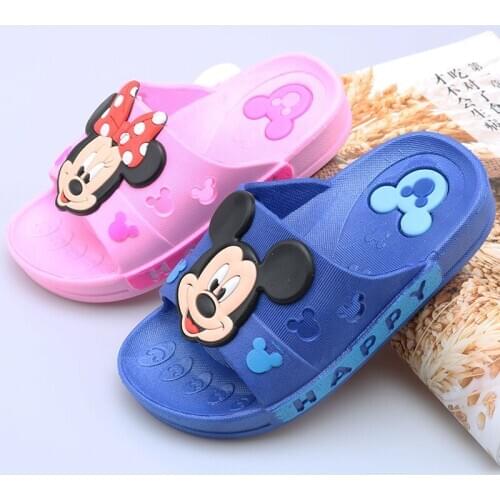 Disney children Mickey boy slippers girl Minnie soft bottom non-slip cartoon slippers