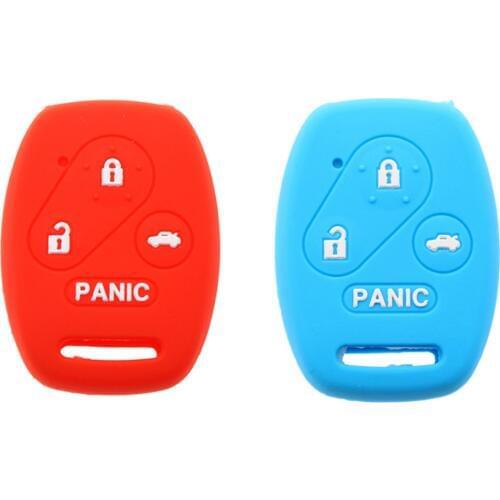 Car Styling Silicone Key Case For HONDA Accord CR-V CRV Civic Pilot Remote 3 Buttons Cover Key Case