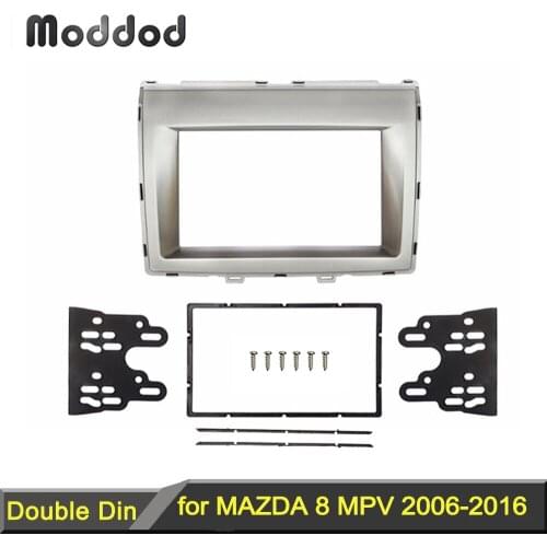 Double Din For MAZDA (8) MPV 2006+ Stereo Fascia Stereo Panel Dash Mount Install Trim Kit Refit Frame
