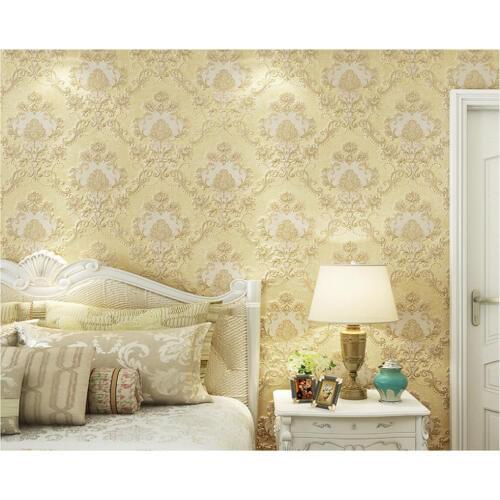 Beibehang European luxury embossed environmentally friendly nonwoven interior living room Damascus papel de parede 3d wallpaper