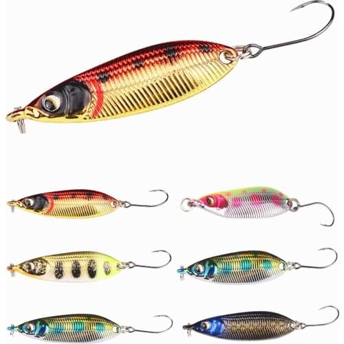 1Pcs Outdoor Marine Fishing Tool Artificial Hard Bait Submerged Diving Depth 1-3m High-strength Fishing Hook Metal Hard Bait