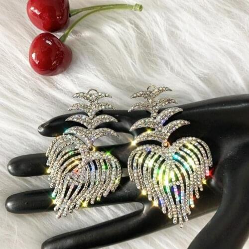 Classic Luxury Round Cubic Zircon Earrings for Women Bride Silver Color Sparking Crystals Drop Earrings Wedding Earrings shiny