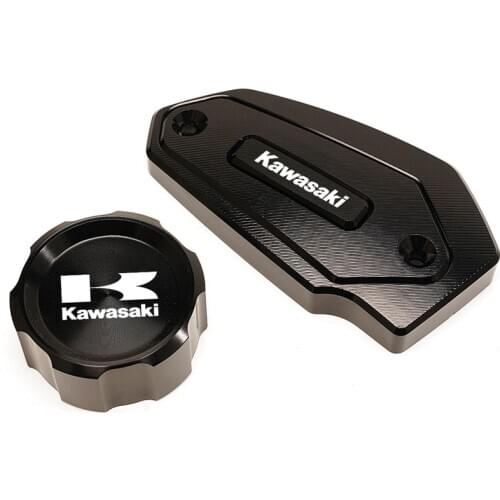 For KAWASAKI Z650 Z800 Z900 ER6N/F VERSYS650 Motorcycle Front & Rear Fluid Reservoir Cover Cylinder Reservoir Brake Cap