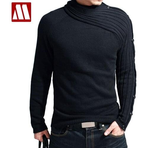 2020 Hot Classic Mens Knitwear/knitted sweater top/Jersey/Jumper Slim 100% cotton/ black/grey/ extra large XXL [Free shipping]