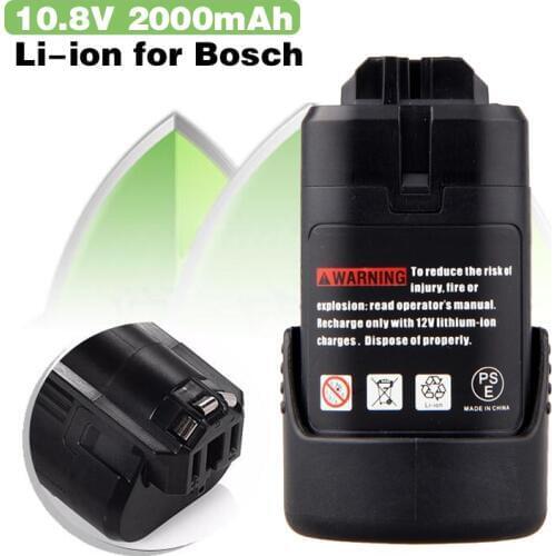 10.8v 2000mAh Li-ion Tools Rechargeable Battery for Bosch 2 607 336 013, 2 607 336 014, BAT411, PS10-2, PS20-2, PS21-2A, PS40