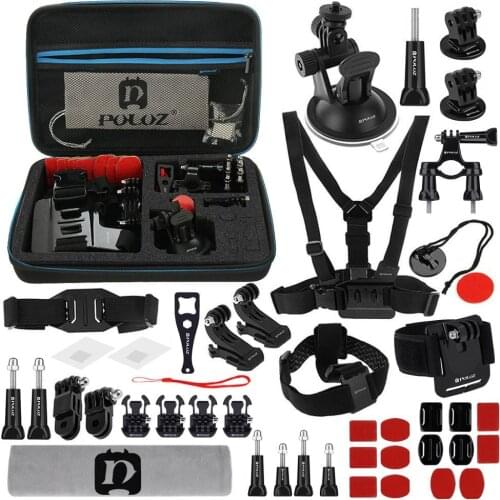 PULUZ for GoPro Accessories 45 in 1 Ultimate Combo Kit with EVA Case stocker for GoPro HERO4 Session 4 3+ 3 Chest Strap Mounts