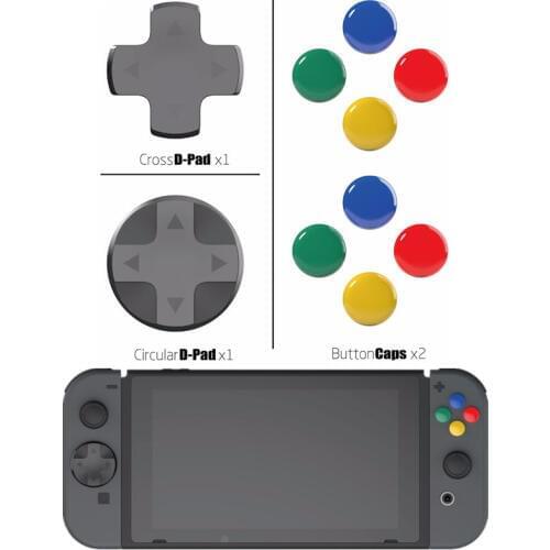 10X Skull & Co. D-Pad Button Cap Set Thumb Grip for Nintend Nintendos Switch Joy-Con Controller DIY Buttons Cross Circular D-Pad