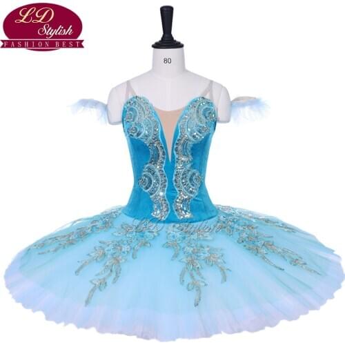 New Arrival Blue Professional Ballet Tutu Costumes The Blue Bird Performance Ballet Apperal Women Stage Wear Girls Ballet Skirt