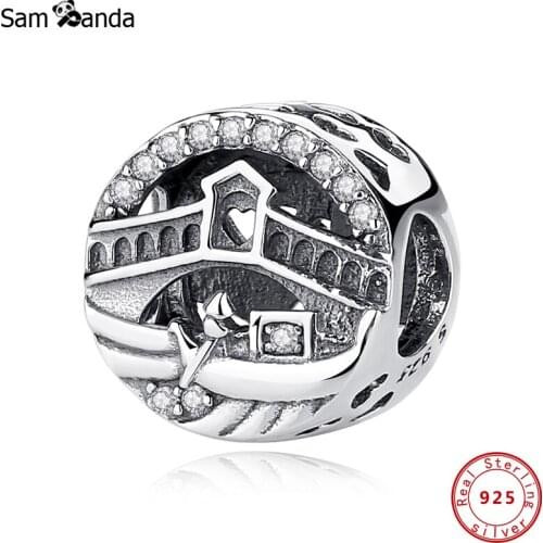 Authentic100% 925 Sterling Silver 2020 Charms Venice CZ Fit Original Bracelets Women DIY Gift Jewelry