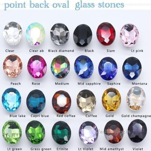 All-size Oval pointback crystal glass rhinestones diamantes fancy stones beads for shoes,bag,clothes, craft DIY jewelry material