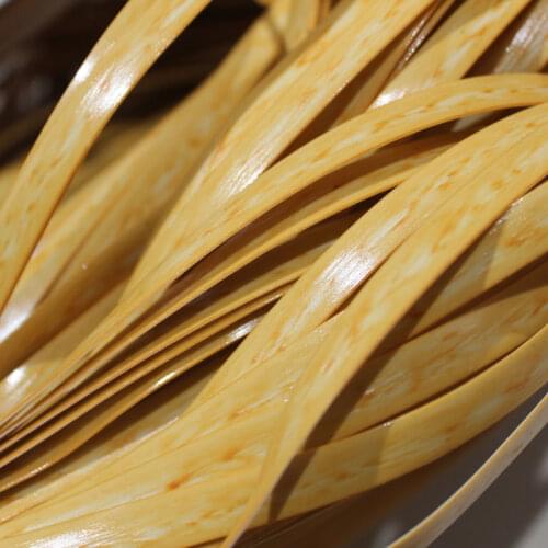 500g Plastic Golden Wood Color Gradient Flat Synthetic Rattan Handmade Weave Material For Knit And Repair Chair Table Basket