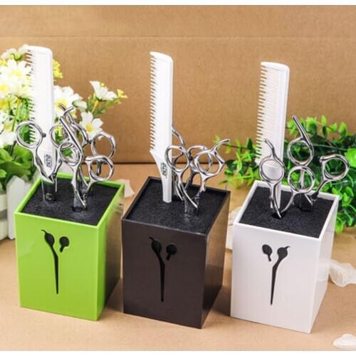 Household Storage Professional Hairdressing Scissors Holder Stand Storage Box Hair Clips Comb Organizer