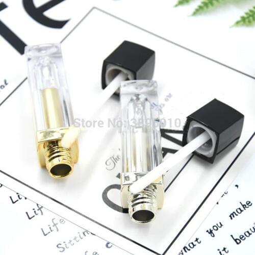 3.8ml empty lip gloss bottle lipoil container, lipgloss vial,empty square lip gloss tube packing with black cap F631