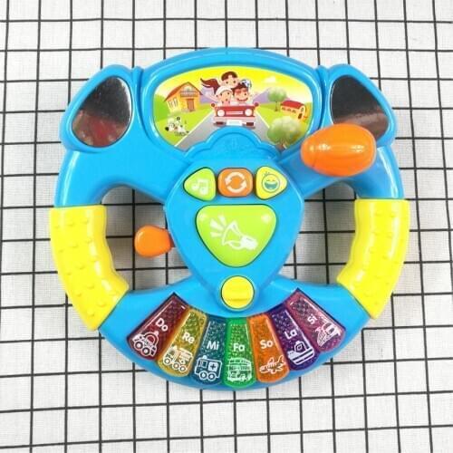 Promotion Toy Musical Instruments For Kids Baby Steering Wheel Musical Handbell Developing Educational Toys Children Gift