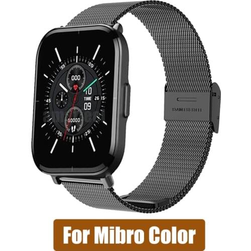 Watch band For Xiaomi Mibro Color Strap Stainless Steel Bracelet For Mibro Color Metal mesh Wristband Correa Replacement Straps