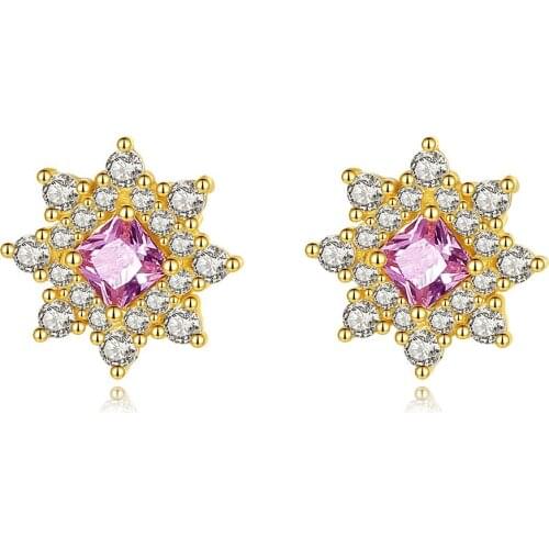 Stud Earrings Zircon Sun ,Thomas Style Glam Fashion Good Jewerly For Women,2020Ts Gift In 925 Sterling Silver,Super Deal