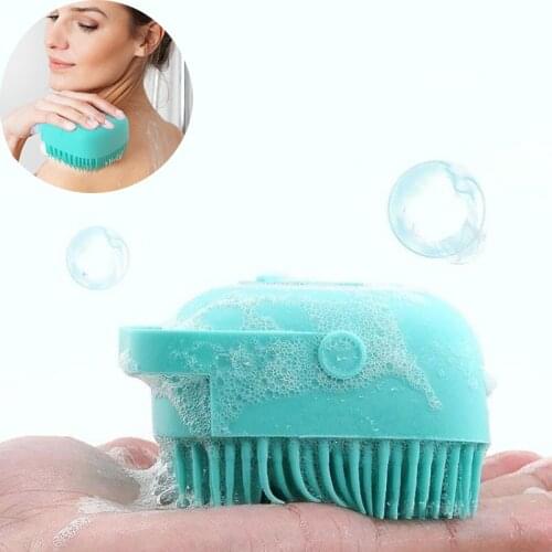 Silicone Bath Brush Back Body Shower Massage Brush Exfoliating Mud Dirt Remover Bathroom BabyCleaning Soft Brushes Spa Tools