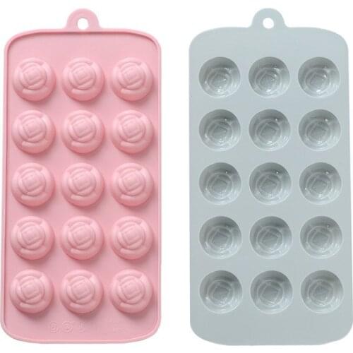15 Grid Flowers Silicone Molds Chocolate Mold for Gummy Candy Fondant Baking Tools for Cakes Cake Decoration Accessories