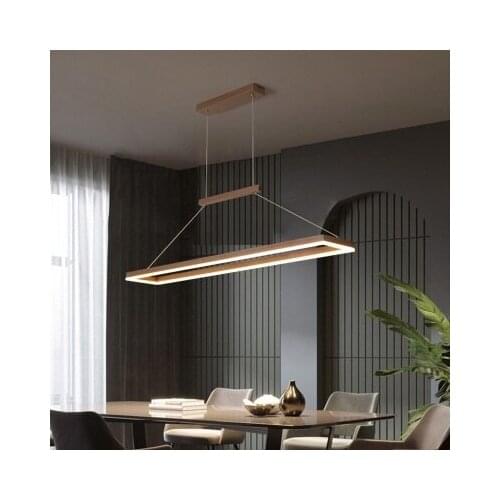 Nordic chandelier restaurant light luxury minimalist modern simple office strip lamp front desk bar dining room LED lamps