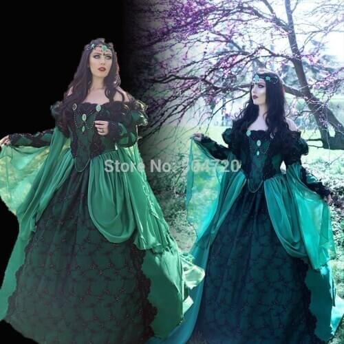 Tailored! 18 Century French Duchess Retro medieval Renaissance Reenactment Theatre Civil war Victorian dress HL-473
