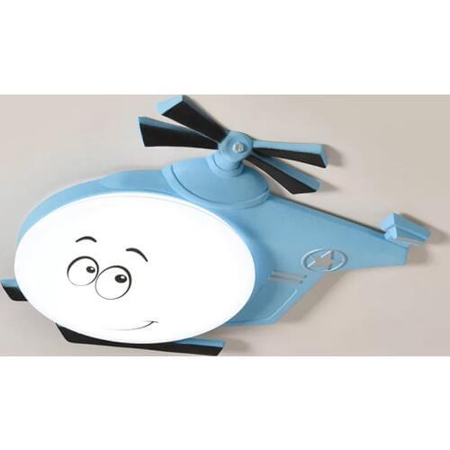 HAWBERRY LED white light neutral warm white light aircraft children bedroom room creative helicopter cartoon simple ceiling lamp