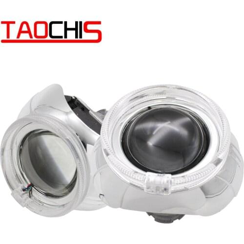 TAOCHIS 3.0 Inch Bi Xenon Projector Lens Kit for HELLA3R 5 G5 With Shroud APP Control Angel Demon Eyes Head Light