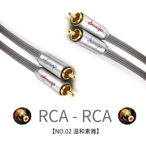 Double Lotus Head Cd Power Amplifier Pre-stage Postscript Dsp Car Home Hifi Lotus RCA Fever Audio Cable Signal Line