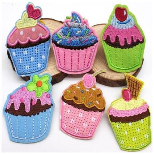 Embroidered Patches iron on small cake patch for Clothing baby patch cartoon embroidery sticker DIY Motif jeans Accessories