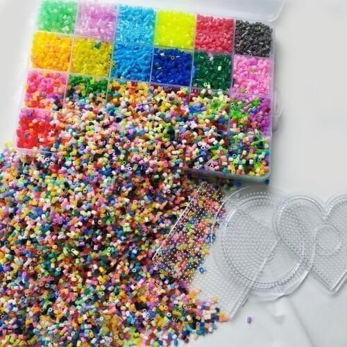 13000pcs 2.6mm Hama beads Set Refill Supplement Set DIY Mini Hama Iroing 3D Puzzles for Pegboard Perler Beads Template Handmade