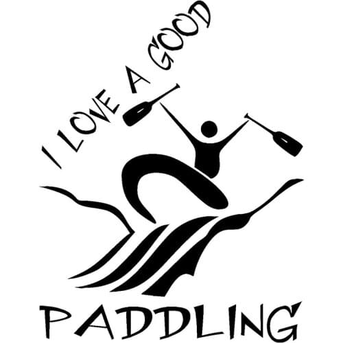 16*12.4cm kayaking canoe vinyl decal sticker Funny Car Window Bumper Novelty JDM Drift Vinyl Decal Sticker