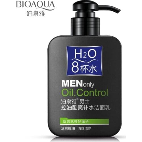 Bioaqua 8 Water Oil Control Men Only For Mens Foam Wash Facial Cleanser Face Washing Anti Dirt Deep Clean Bubble Skin Care