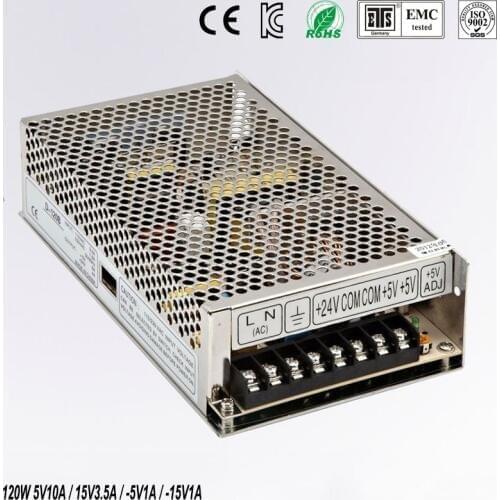 Quad output power supply 120W 5V 15V -5V -15V power suply Q-120C Amultiple output ac/dc power supply