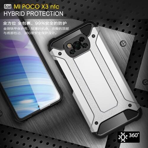 For Xiaomi Pocophone Poco X3 NFC Case Hard Armor Rugged Hybrid shockproof Protective back cover case For xiaomi poco x3 Pro x3