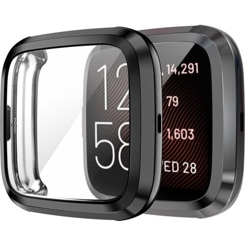 TPU Case For Fitbit Versa 2 Full Protective Cover Shell Smart Watch Frame Accessories Soft Silicone Fall Protection Bumper