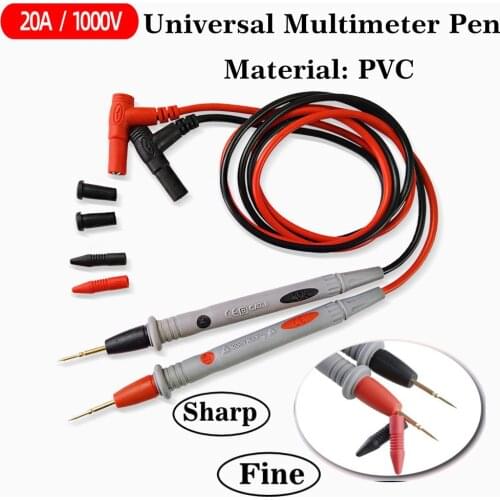 Digital Universal Multimeter Test Pen Extra-point Steel Needle Test Pen Line 1000V 20A PVC Material Multimeter Accessories