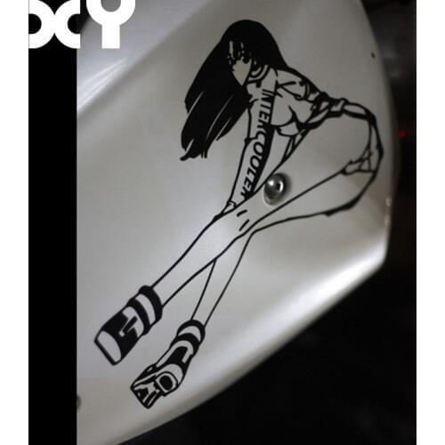 Racing Girl Car Motorcycle Waterproof Stickers Waterproof Stickers Drop Shipping