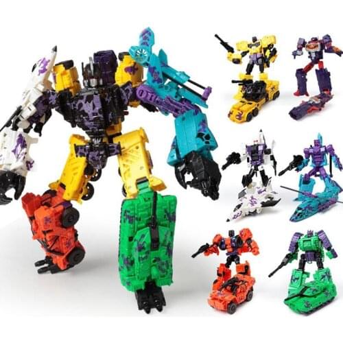 HaiZhiXing 5 IN 1 Oversize 30CM Devastator Kid ToyTransformation KO GT2 Robot Action Figure Motorcycle tank Model boy adult Toys