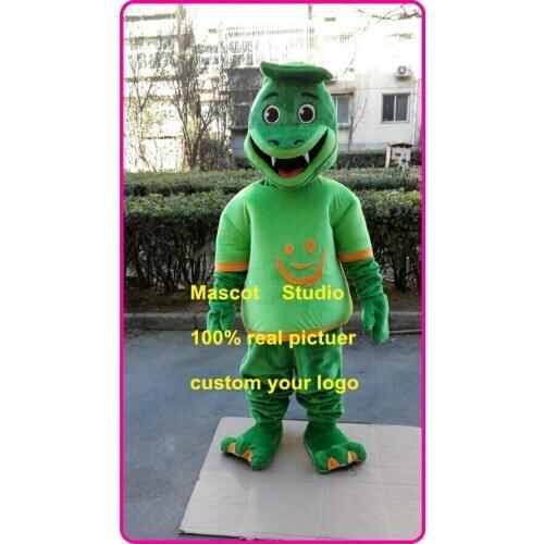 Green Dragon Mascot Costume Suit Cosplay Party Game Dress Outfit Halloween Adult