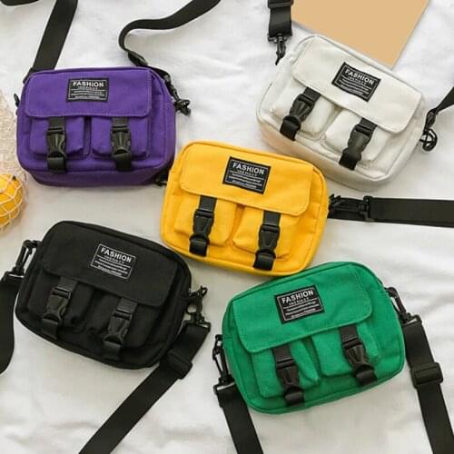 Small Women Canvas Messenger Bag Women Korean Casual Mini Shoulder Bag Crossbody Bags For Lady Female Handbags Purse