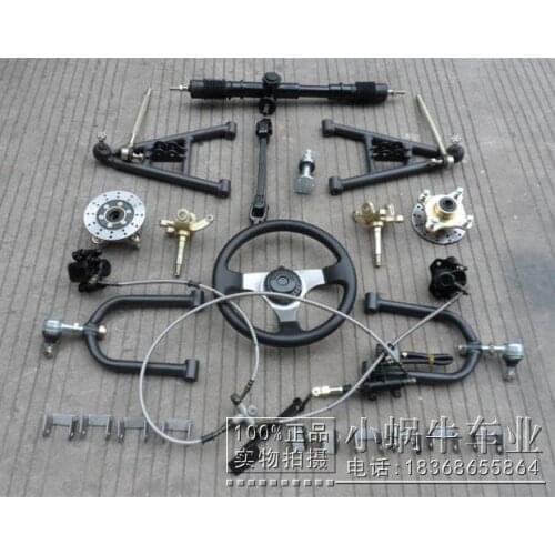 Modified Electric Vehicle Four-Wheel Karting Parts Front Axle Front Suspension Kit ATV Steering Foot Brake System