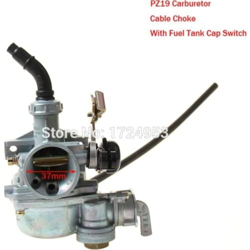 New Motorcycle 19mm Carb Keihin Cable Choke Carburetor PZ19 For 50cc 70cc 90cc 110cc Quad ATV Roketa SUNL Kazuma Go Karts