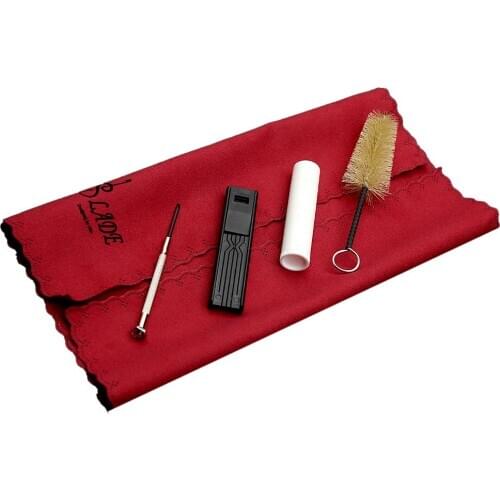 New 1 Set 5-in-1 Saxophone Knife +Reed+Cleaning Cloth+Brush+Cork Grease Flute Clarinet Accessories Kit