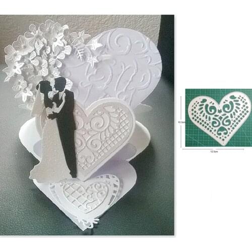 2021 New metal cutting dies cut die mold Lace Heart Scrapbook paper craft knife mould blade punch stencils dies Cutting dies