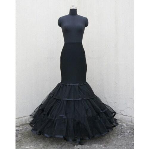New Arrival Black Mermaid Wedding Dress Petticoat Crinoline Full Slip